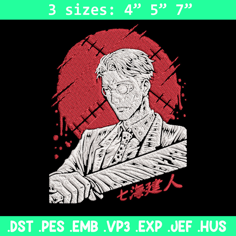 Nanami poster Embroidery Design, Jujutsu Embroidery, Embroidery File, Anime Embroidery, Anime shirt, Digital download.jpg