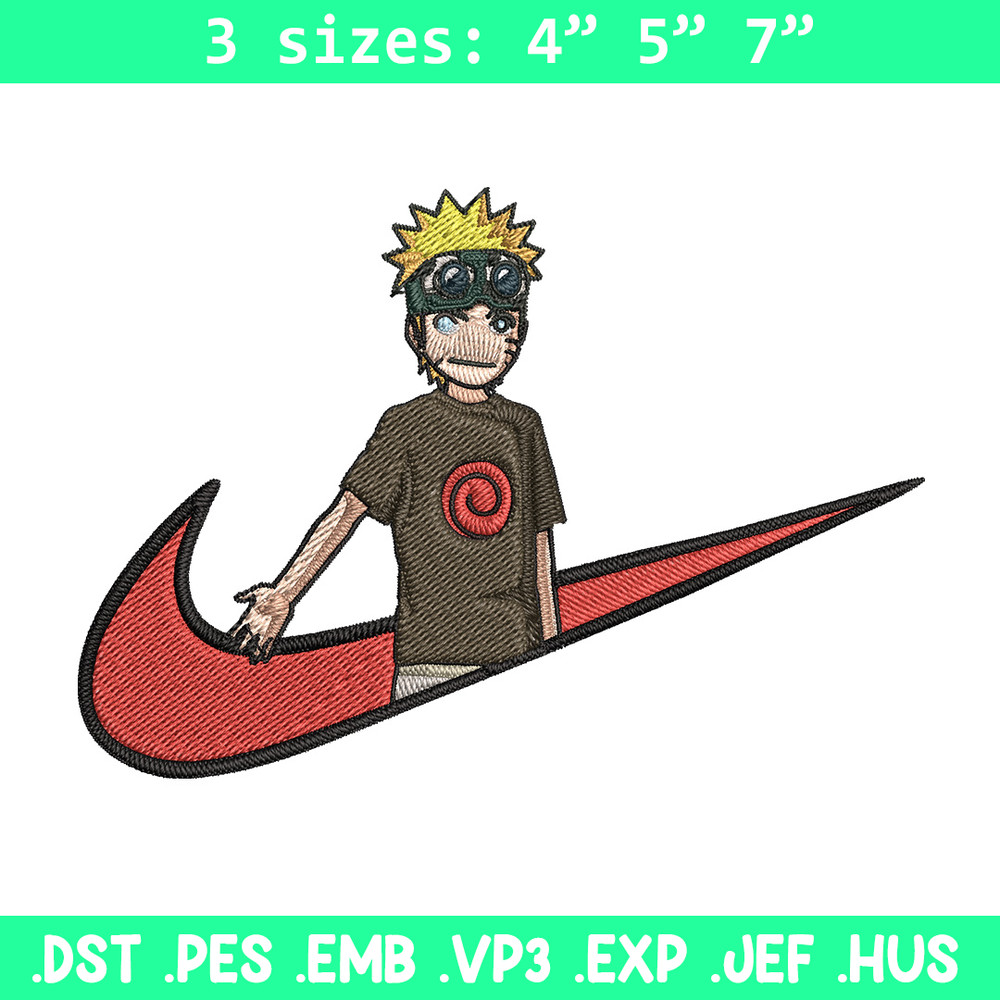 Naruto kid x nike Embroidery Design, Naruto Embroidery, Embroidery File, Nike Embroidery, Anime shirt, Digital download.jpg
