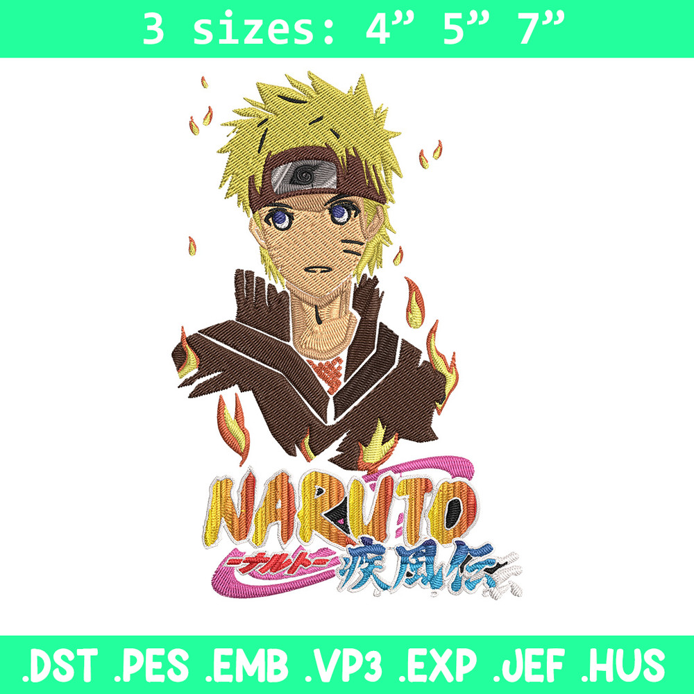 Naruto Poster Embroidery Design, Naruto Embroidery, Embroidery File, Anime Embroidery, Anime shirt,Digital download.jpg
