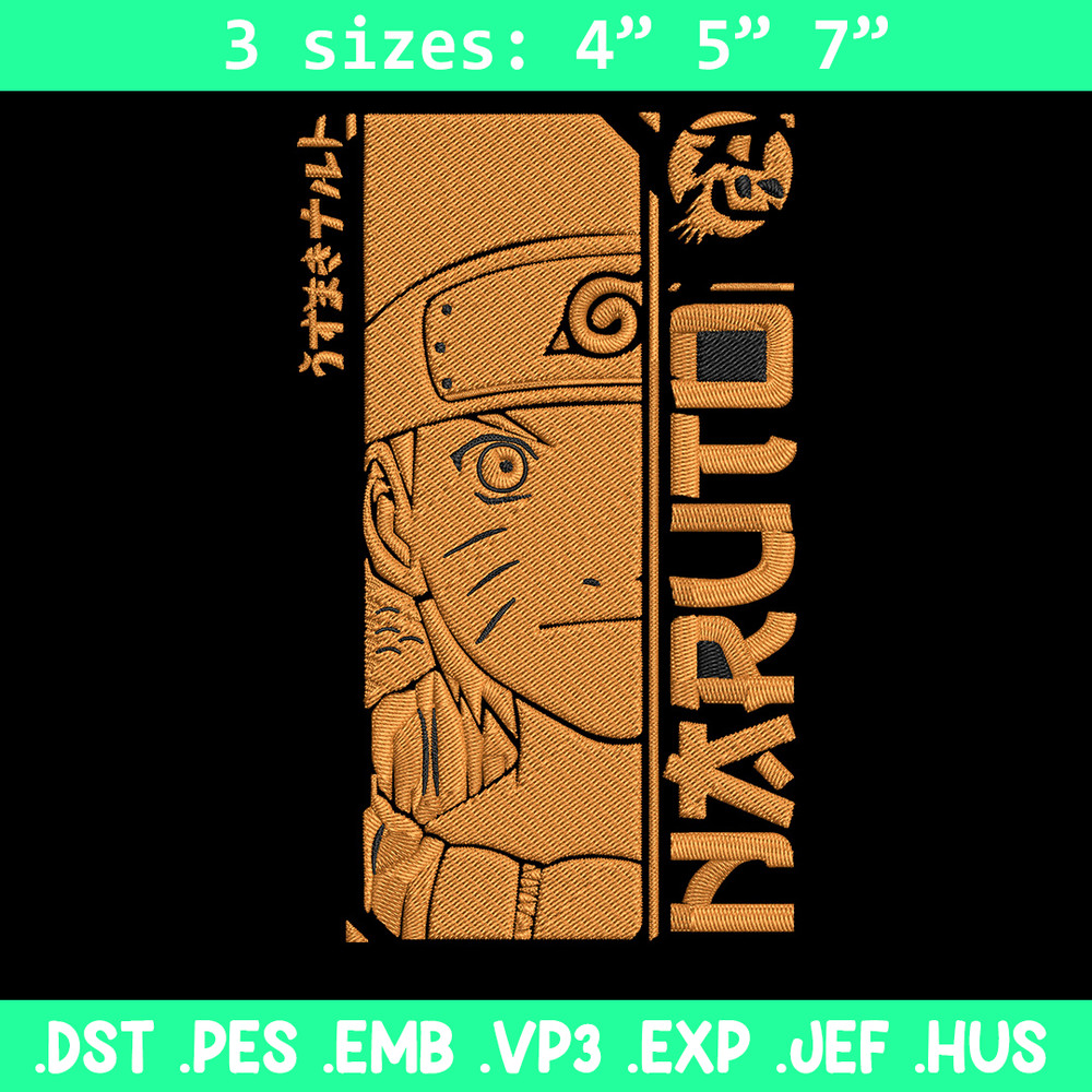 Naruto Poster Embroidery Design, Naruto Embroidery, Embroidery File,Anime Embroidery, Anime shirt, Digital download..jpg