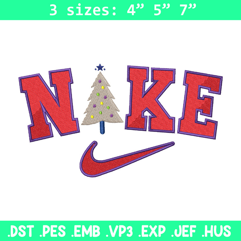 Nike christmas embroidery design, Logo embroidery, Nike design, Embroidery file, logo shirt, Instant download.jpg