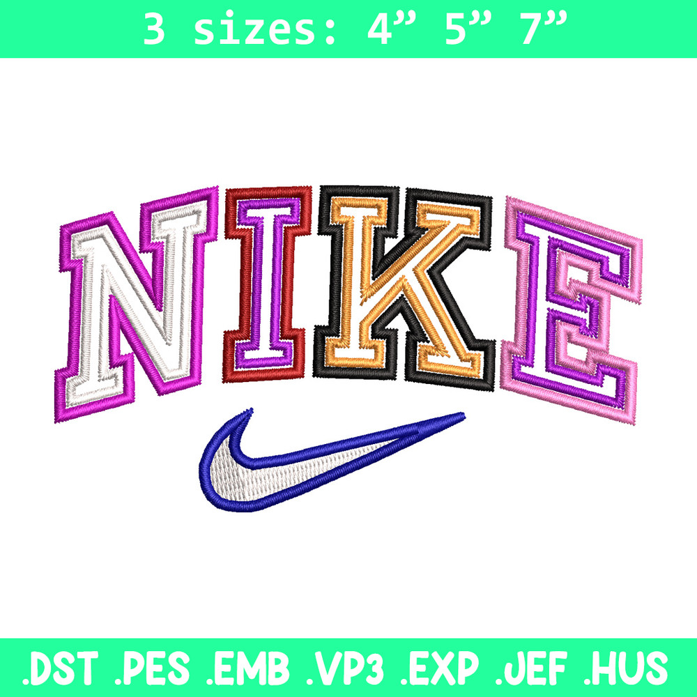 Nike color embroidery design, Nike embroidery, Nike design, Embroidery shirt, Embroidery file,Digital download.jpg