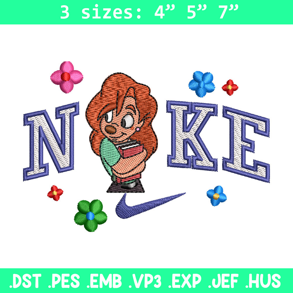 Nike flower girl embroidery design, Nike embroidery, Nike design, Embroidery shirt, Embroidery file,Digital download.jpg