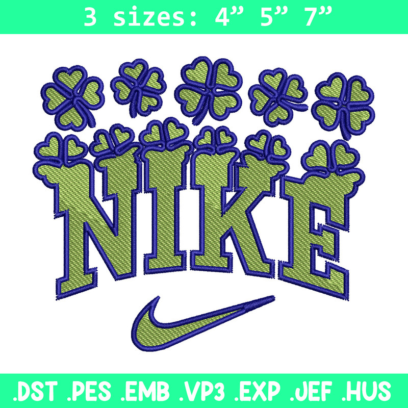 Nike flower green embroidery design, Flower embroidery, Nike design, Embroidery shirt, Embroidery file, Digital download.jpg