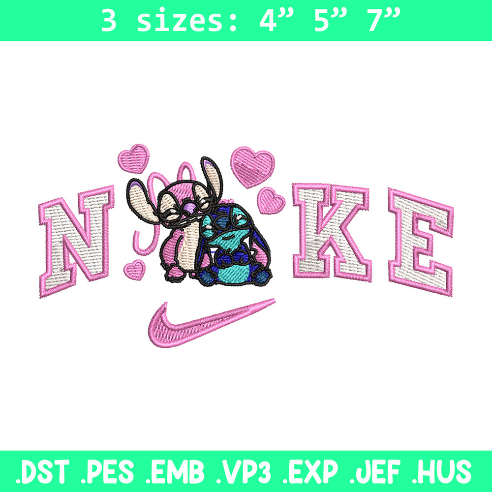 Nike stitch love embroidery design, Stitch embroidery, Nike design, Embroidery file,Embroidery shirt, Digital download.jpg