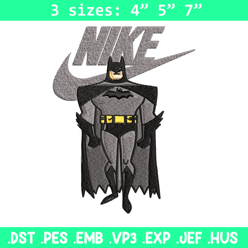 Nike Swoosh Batman Embroidery design, Batman cartoon Embroidery, Nike design, Embroidery file, Instant download..jpg