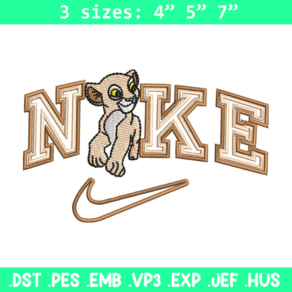 Nike tiger embroidery design, Lion king embroidery, Nike design,Embroidery file,Embroidery shirt,Digital download.jpg
