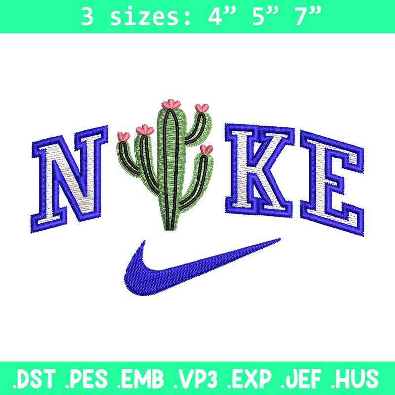 Nike x cactus embroidery design, Cactus embroidery, Nike design,Embroidery shirt, Embroidery file, Digital download.jpg