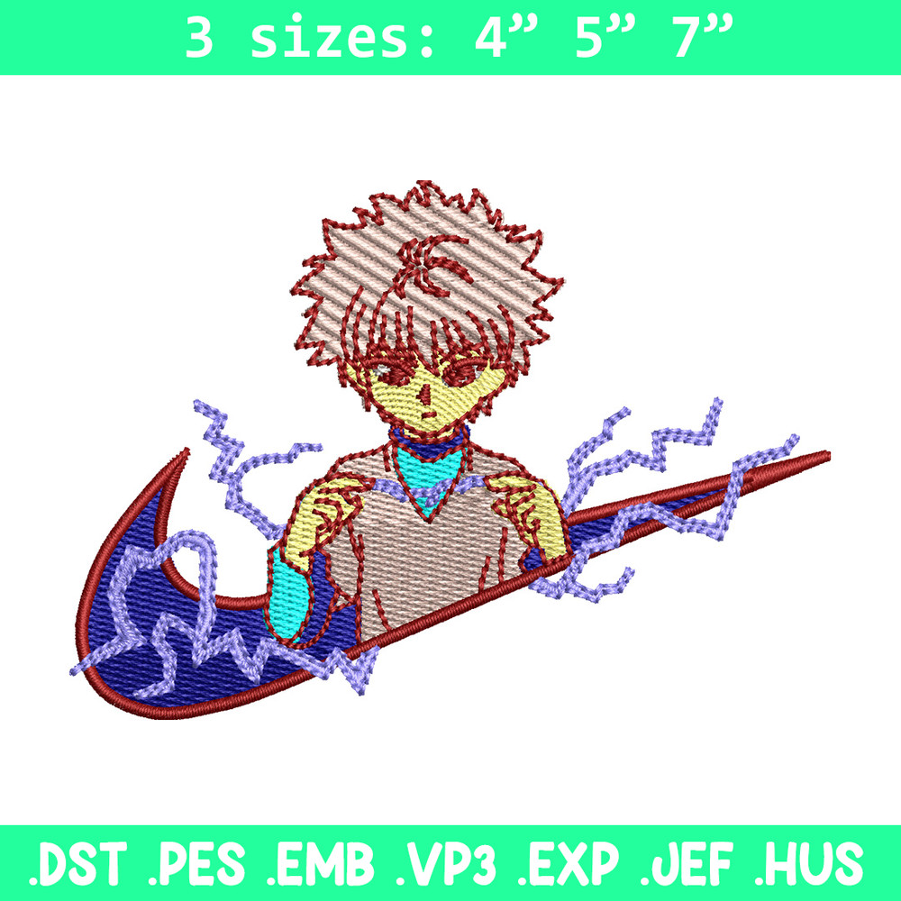 Nike x killua embroidery design, Hxh embroidery, Nike design, Embroidery shirt, Embroidery file, Digital download.jpg