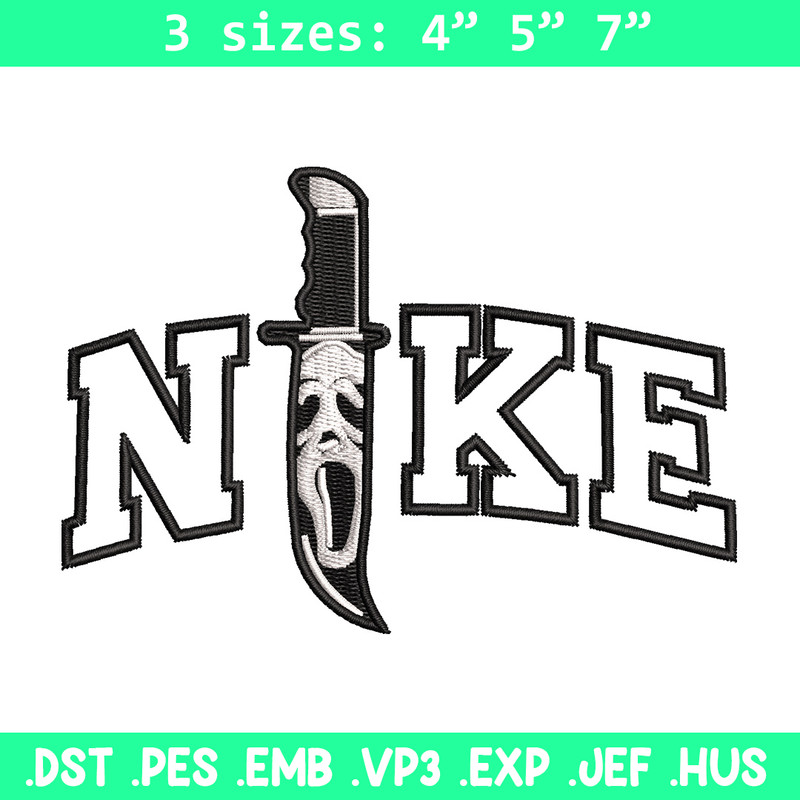 Nike x knife embroidery design, Horror embroidery, Nike design, Embroidery shirt, Embroidery file, Digital download.jpg