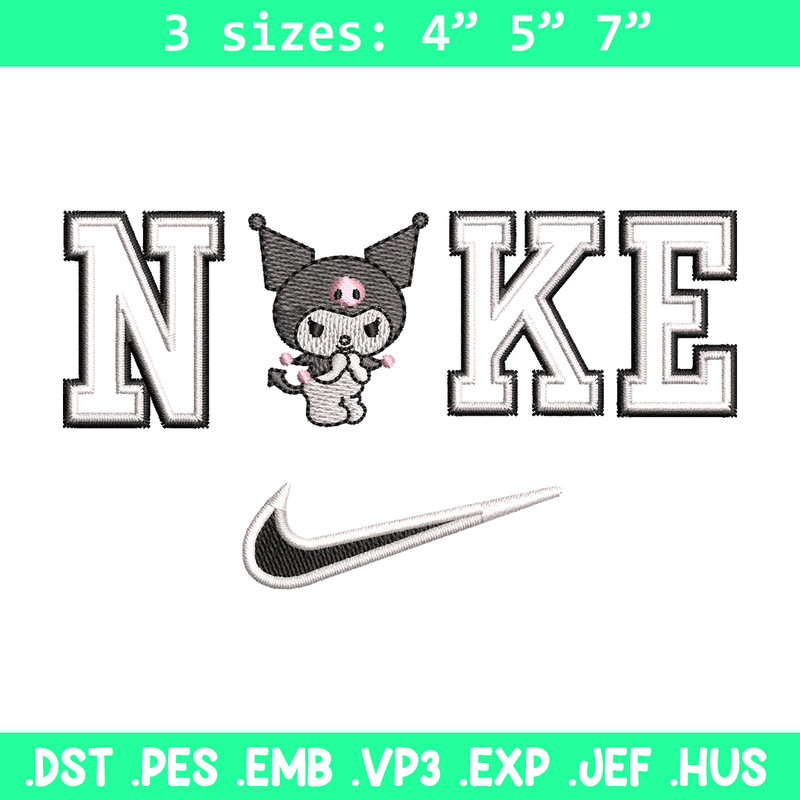 Nike x kuromi embroidery design, Kuromi embroidery, Nike design, Embroidery shirt, Embroidery file,Digital download.jpg