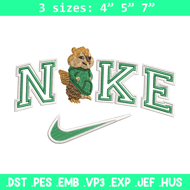 Nike x squirrel embroidery design, squirrel embroidery, Nike design, Embroidery shirt, Embroidery file,Digital download.jpg
