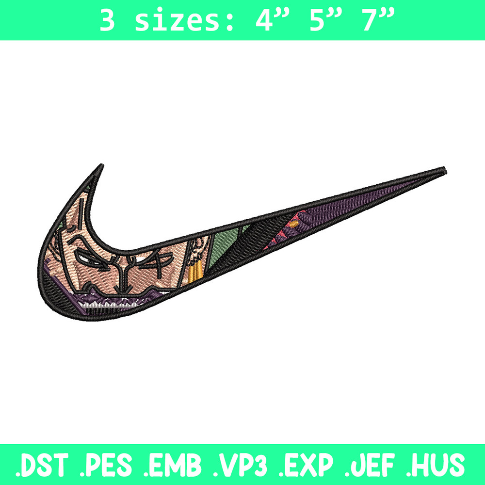 Nike x zoro embroidery design, One piece embroidery, Nike design, Embroidery shirt, Embroidery file, Digital download.jpg