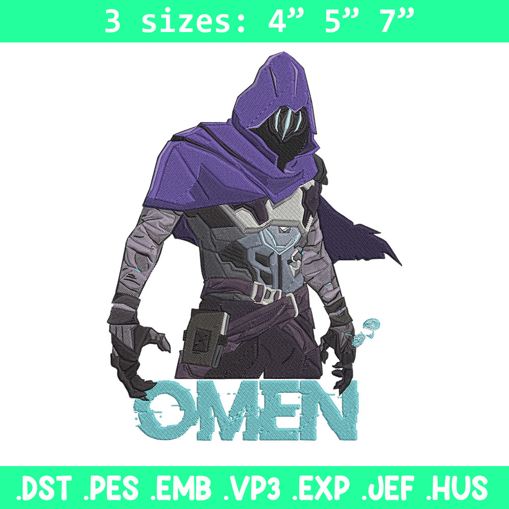 Omen poster Embroidery Design, Valorant Embroidery, Embroidery File, Anime Embroidery, Anime shirt, Digital download.jpg