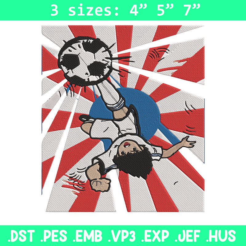 Ozora Tsubasa Embroidery Design, Tsubasa Embroidery, Embroidery File, Anime Embroidery, Anime shirt, Digital download.jpg