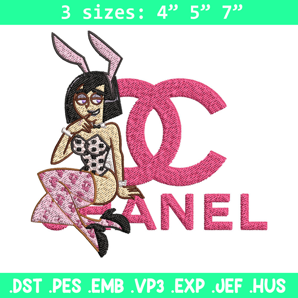 Pink bunny girl Embroidery Design, Gucci Embroidery, Brand Embroidery, Embroidery File, Logo shirt, Digital download.jpg