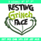 Resting Grinch Face Embroidery design, Grinch christmas Embroidery, Grinch design, Embroidery File, Instant download.jpg