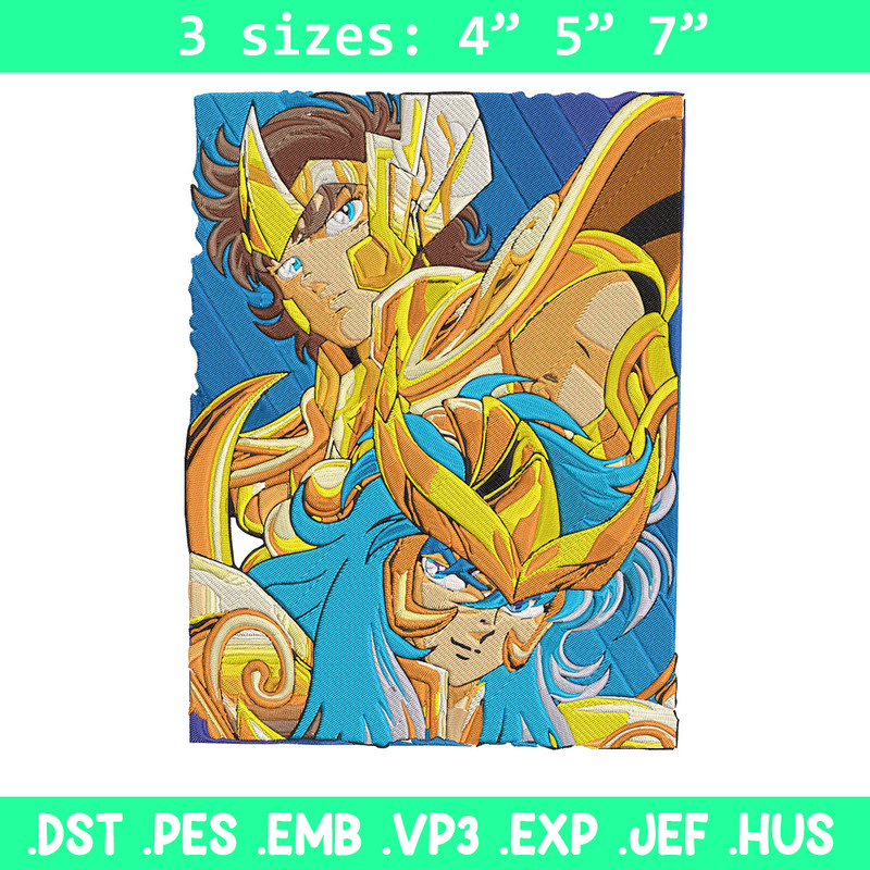 Saint Seiya Embroidery Design, Saint Seiya Embroidery, Embroidery File, Anime Embroidery, Anime shirt, Digital download.jpg