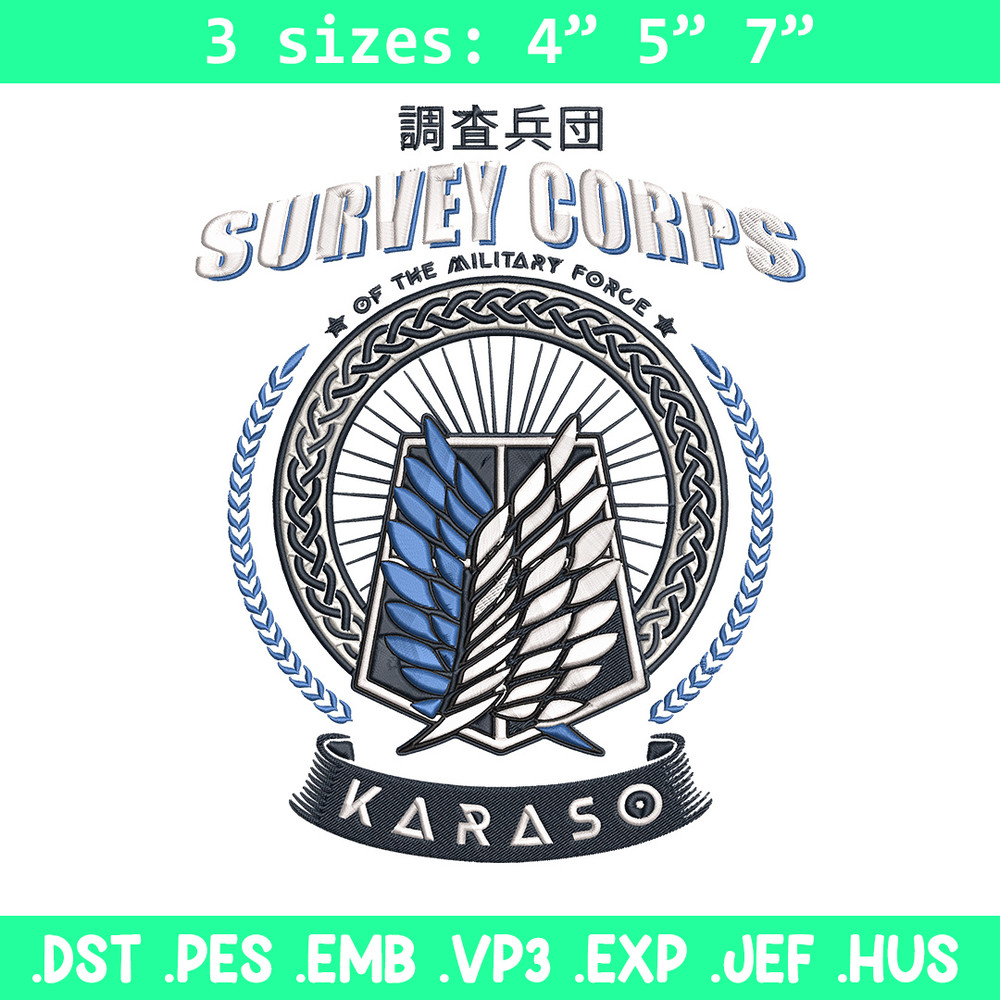 Scouting Legion Embroidery Design, Aot Embroidery, Embroidery File, Anime Embroidery, Anime shirt, Digital download.jpg