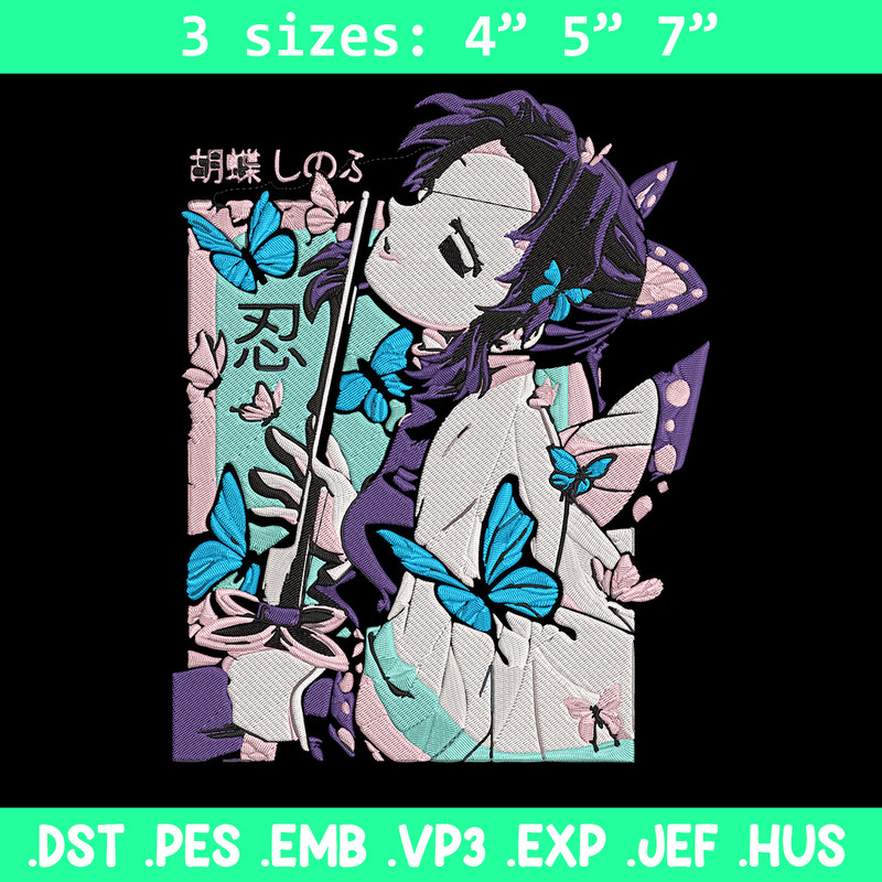 Shinobu poster Embroidery Design, Demon slayer Embroidery,Embroidery File, Anime Embroidery,Anime shirt,Digital download.jpg