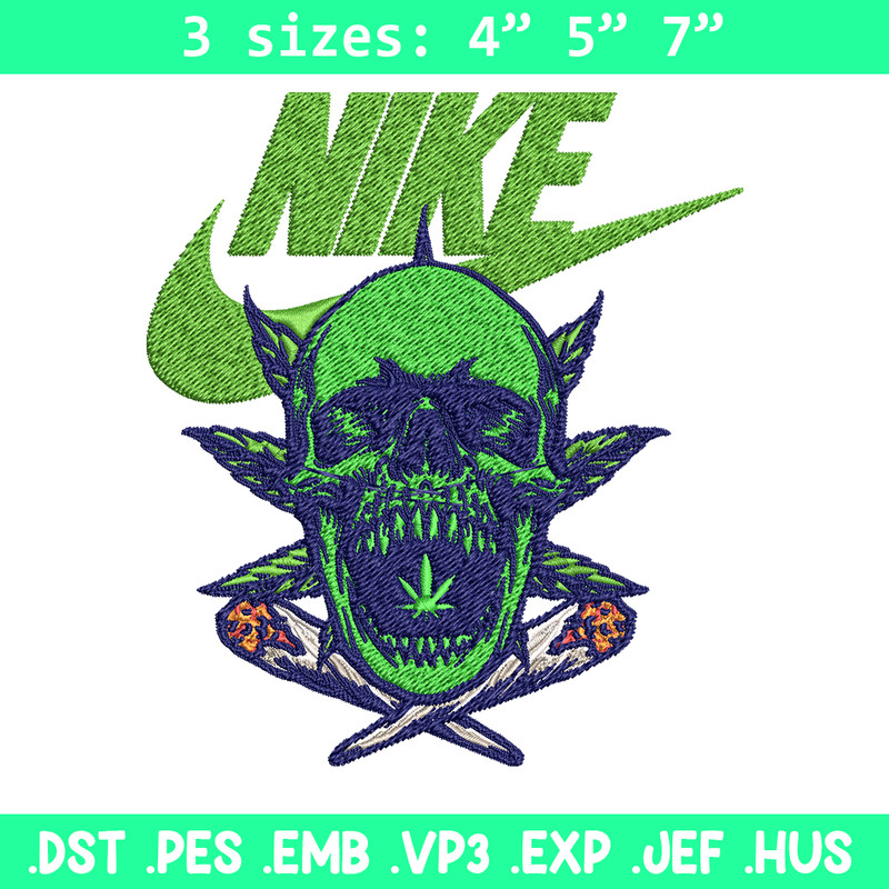Skull horror Nike Embroidery design, Skull horror Embroidery, Nike design, Embroidery file, logo shirt, Instant download.jpg