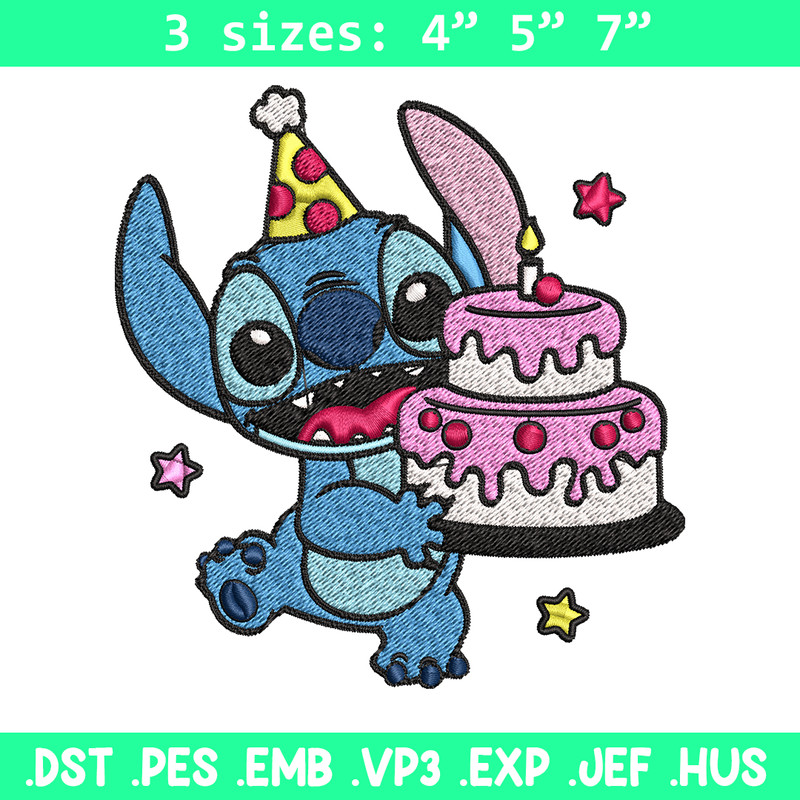 Stitch birthday Embroidery design, Stitch birthday Embroidery, cartoon design, Embroidery File, Digital download..jpg