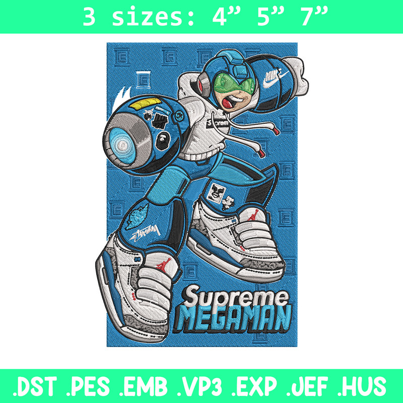 Supreme megaman Embroidery Design, Megaman Embroidery, Embroidery File, Supreme Embroidery, Anime shirt, Digital download.jpg