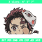 Tanjiro Peeker Embroidery Design, Demon slayer Embroidery, Embroidery File, Anime Embroidery, Digital download..jpg