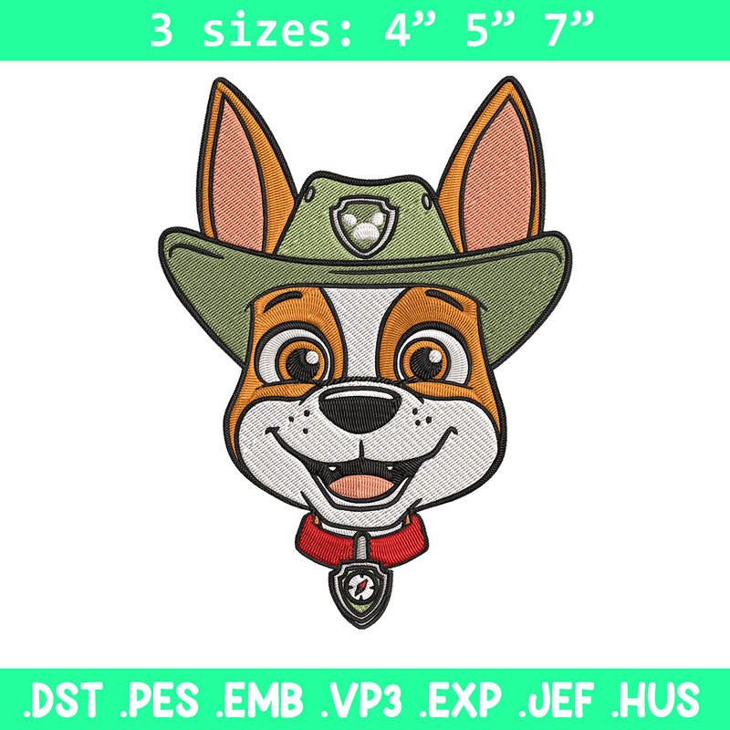 Tracker dog Embroidery Design, Paw patrol Embroidery, Embroidery File, Anime Embroidery, Anime shirt, Digital download.jpg