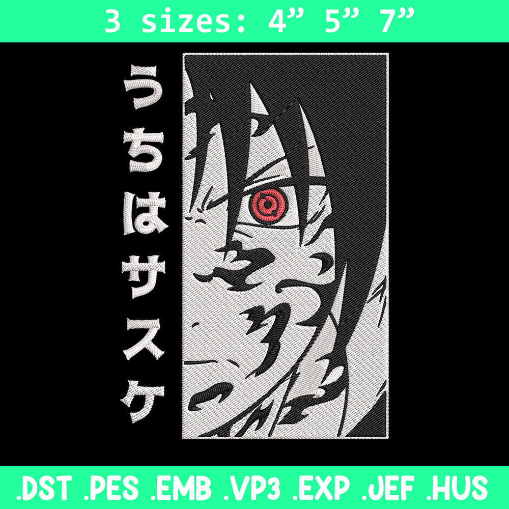 Uchiha Sasuke Embroidery Design, Naruto Embroidery, Embroidery File,Anime Embroidery, Anime shirt, Digital download..jpg