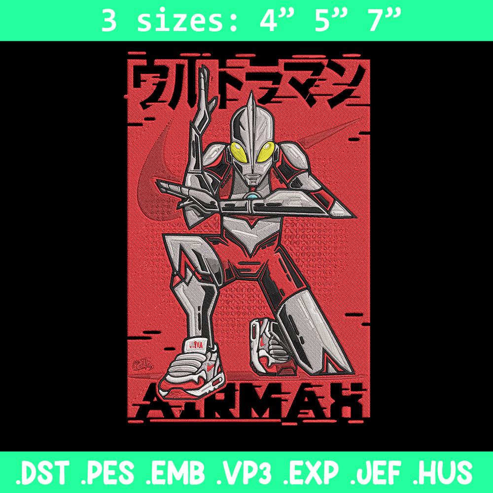 Ultraman poster Embroidery Design, Ultraman Embroidery, Embroidery File, Anime Embroidery, Anime shirt, Digital download.jpg