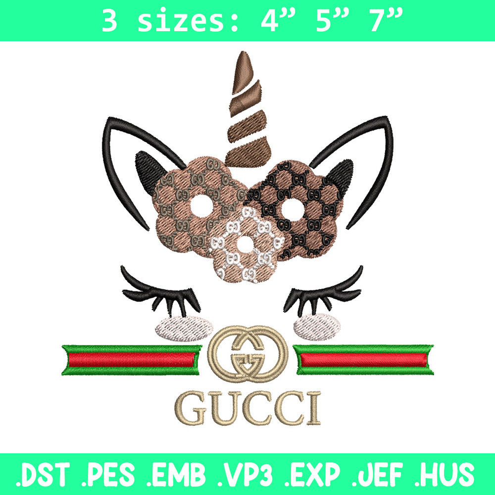 Unicorn gucci Embroidery Design, Gucci Embroidery, Embroidery File, Brand Embroidery, Logo shirt, Digital download.jpg