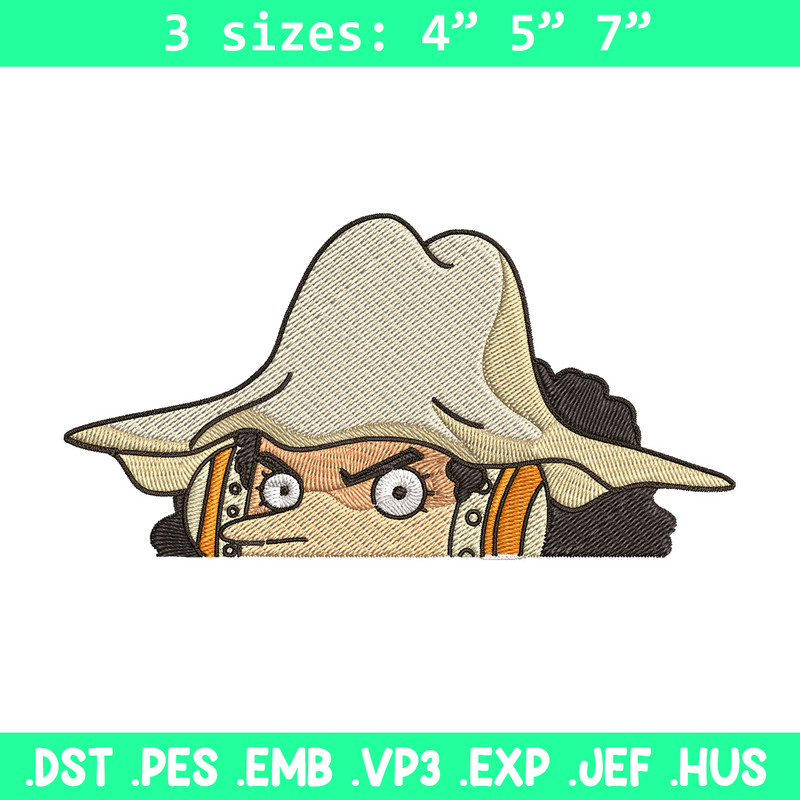 Usopp Peeker Embroidery Design, One piece Embroidery, Embroidery File, Anime Embroidery, Anime shirt, Digital download.jpg