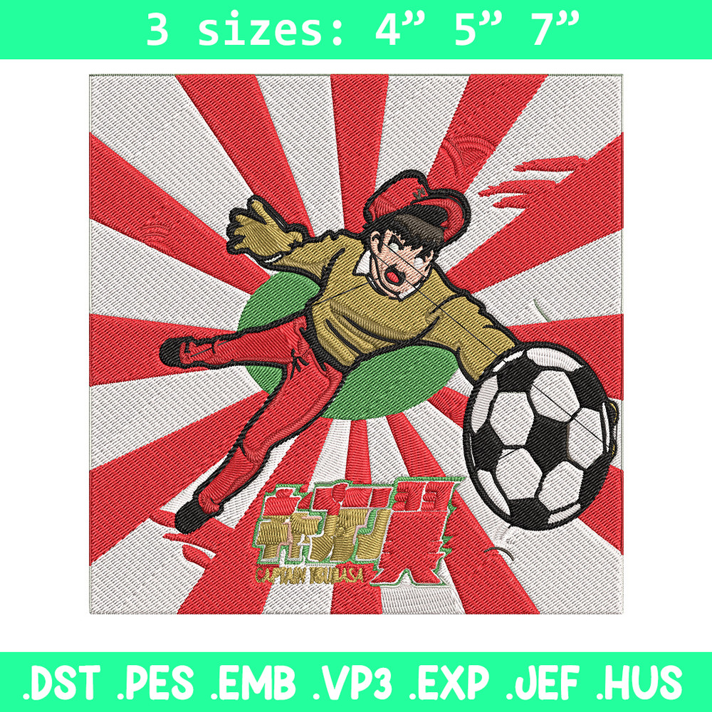 Wakabayashi Embroidery Design, Tsubasa Embroidery, Embroidery File, Anime Embroidery, Anime shirt, Digital download.jpg