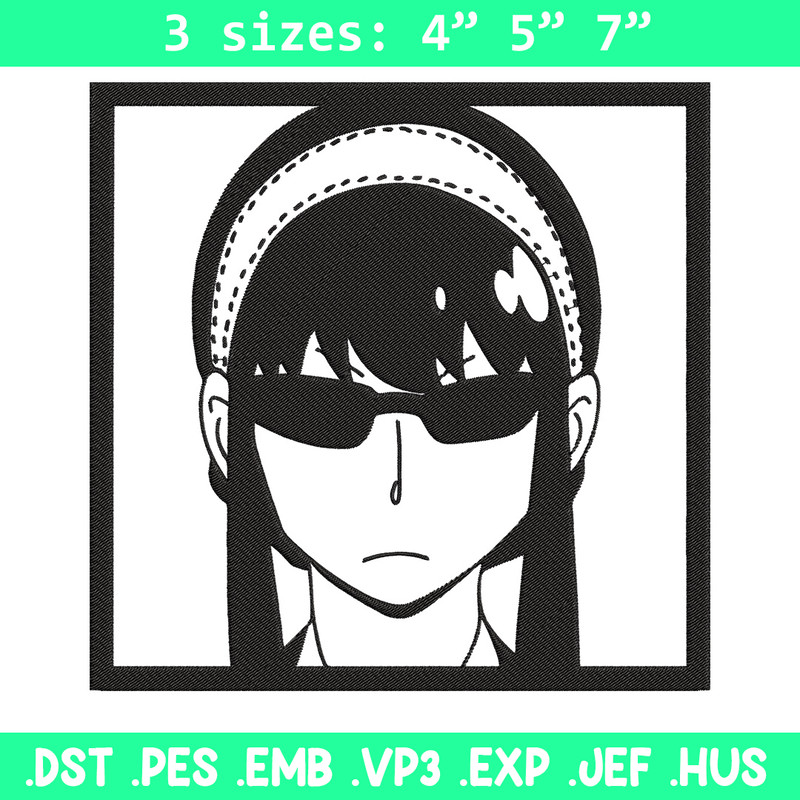 Yor forger Embroidery Design, Spy x family Embroidery, Embroidery File, Anime Embroidery, Anime shirt, Digital download.jpg