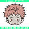 Yuji chibi Embroidery Design, Jujutsu Embroidery, Embroidery File, Anime Embroidery, Anime shirt, Digital download..jpg
