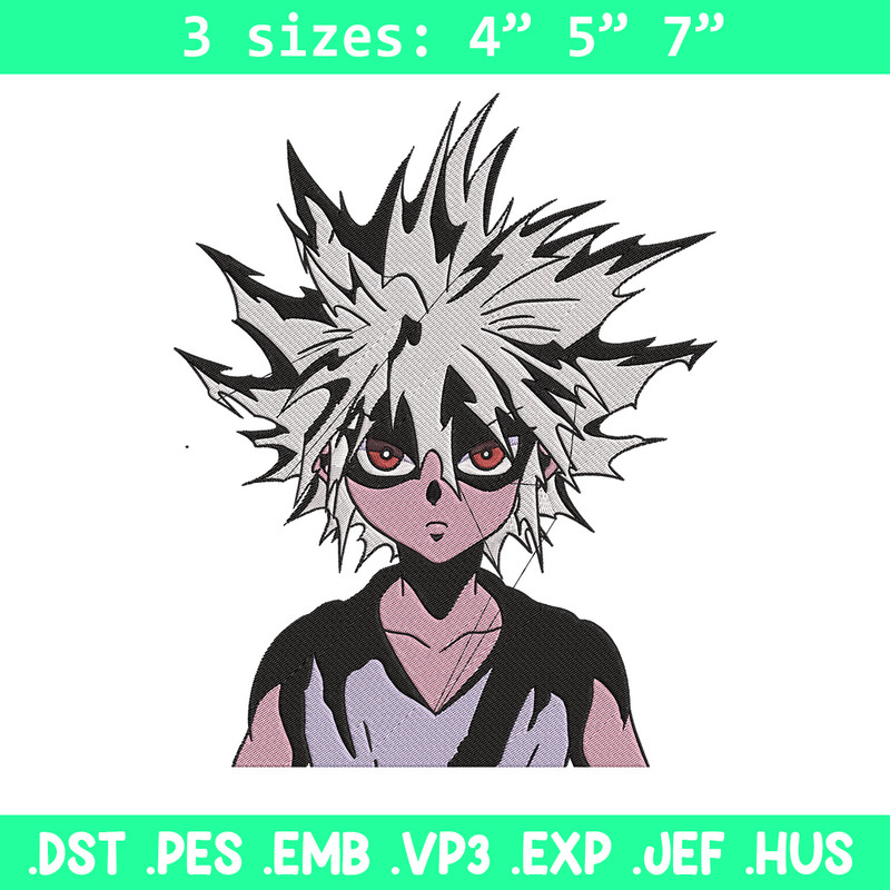 Zoldyck Killua Embroidery Design, Hxh Embroidery, Embroidery File, Anime Embroidery, Anime shirt, Digital download.jpg