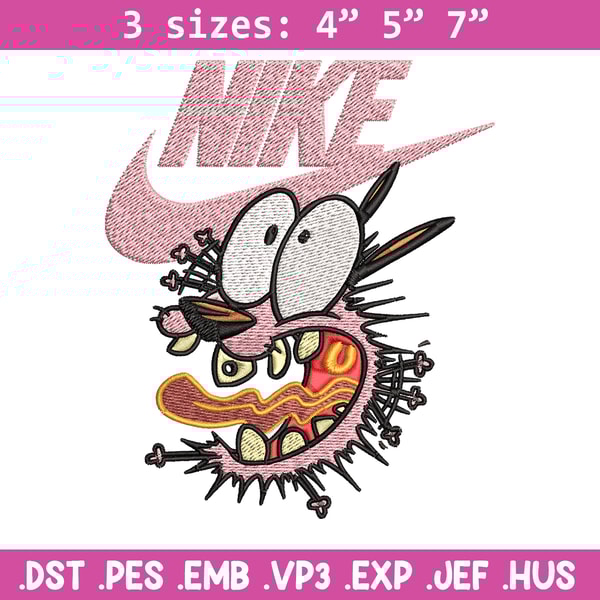 Courage dog Embroidery design, Courage dog Embroidery, Nike design, Embroidery file, cartoon logo. Instant download..jpg