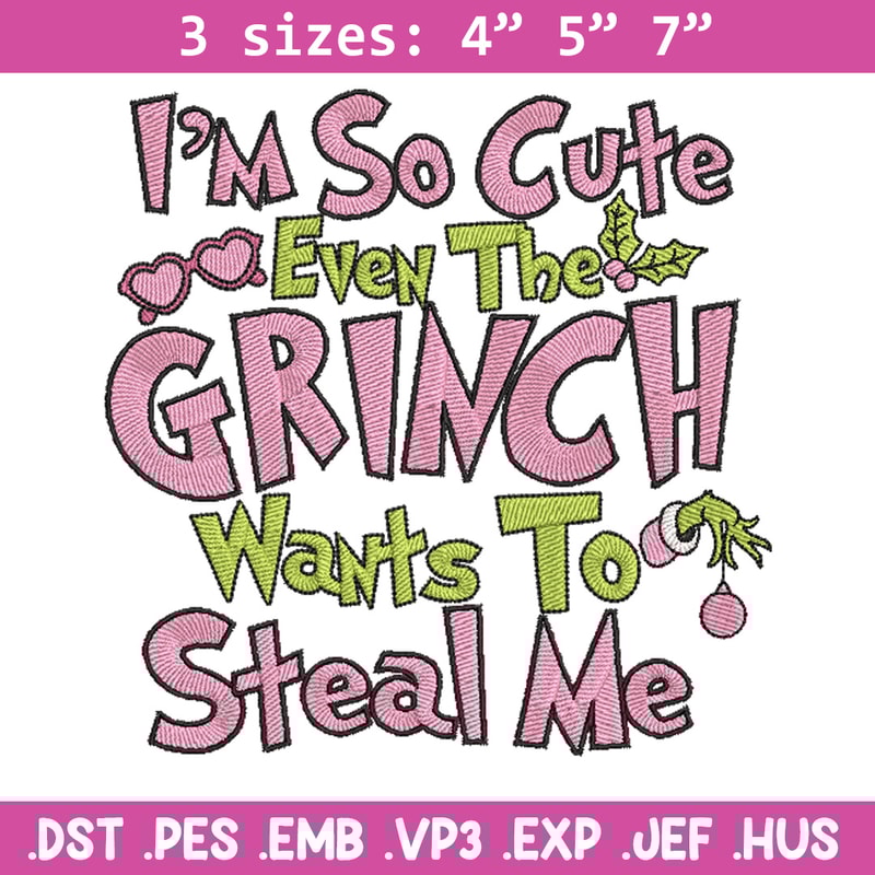 Grinch cute embroidery design, Grinch embroidery, Chrismas design, Embroidery shirt,Embroidery file,Digital download.jpg