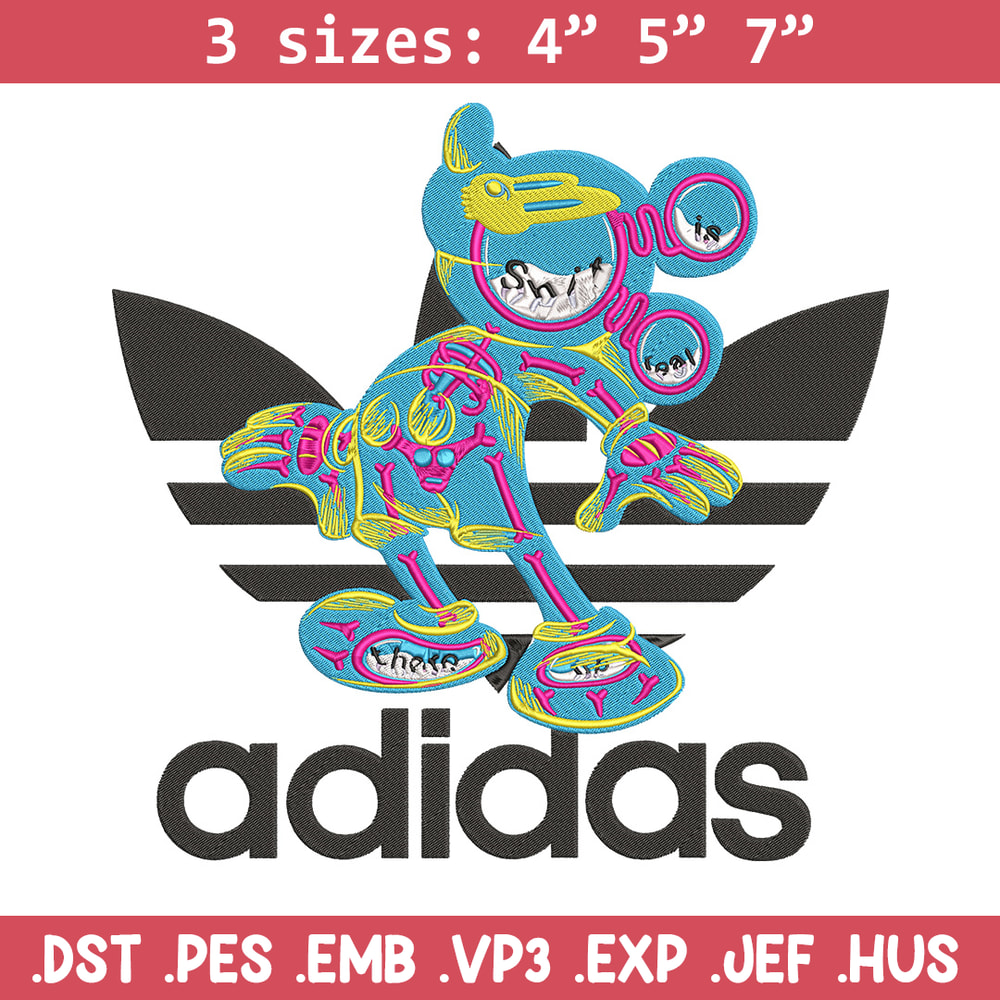 Adidas mickey Embroidery Design, Mickey Embroidery, Embroidery File, Adidas Embroidery, Anime shirt, Digital download.jpg