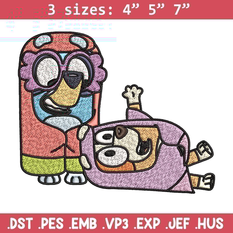 Bluey bingo Embroidery design, Bluey bingo Embroidery, Embroidery File, cartoon design, cartoon shirt, Digital download.jpg