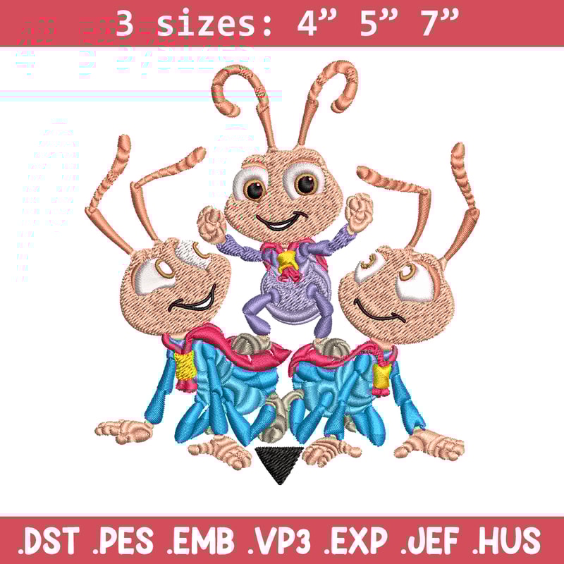 Bug's Life logo Embroidery design, Bug's Life logo Embroidery, cartoon design, Embroidery File, Digital download..jpg