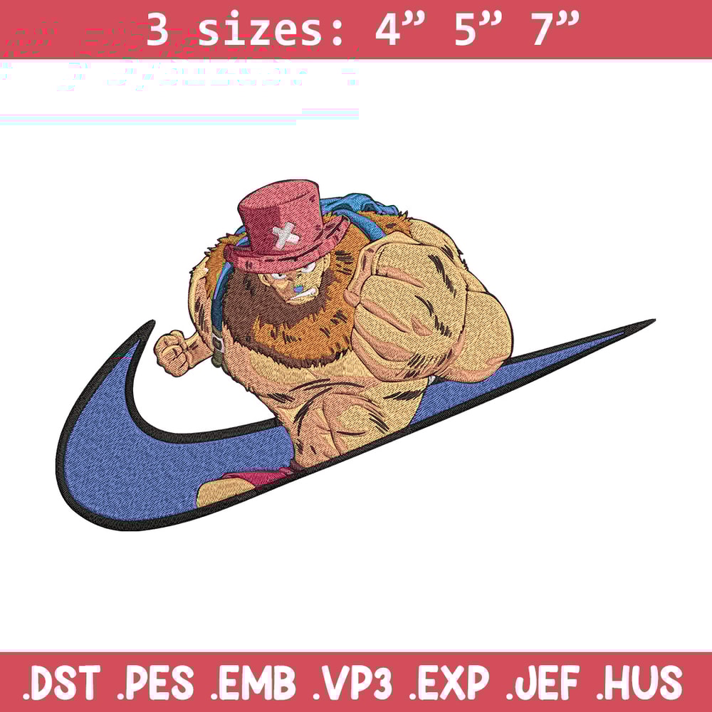 Choper x nike Embroidery Design, One piece Embroidery, Embroidery File, Nike Embroidery, Anime shirt, Digital download.jpg