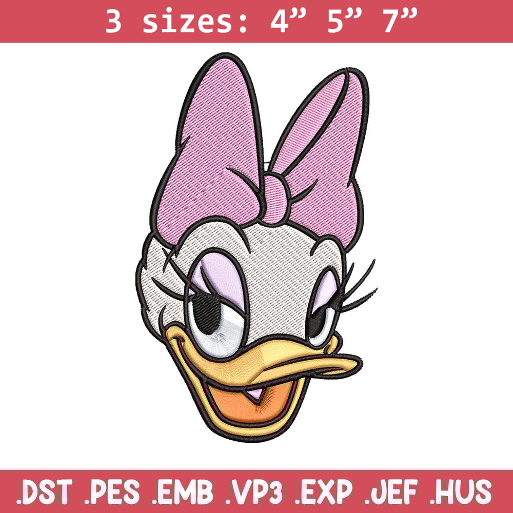 Daisy Duck Embroidery Design, Disney Embroidery, Embroidery design, cartoon shirt, Embroidery File, Digital download..jpg