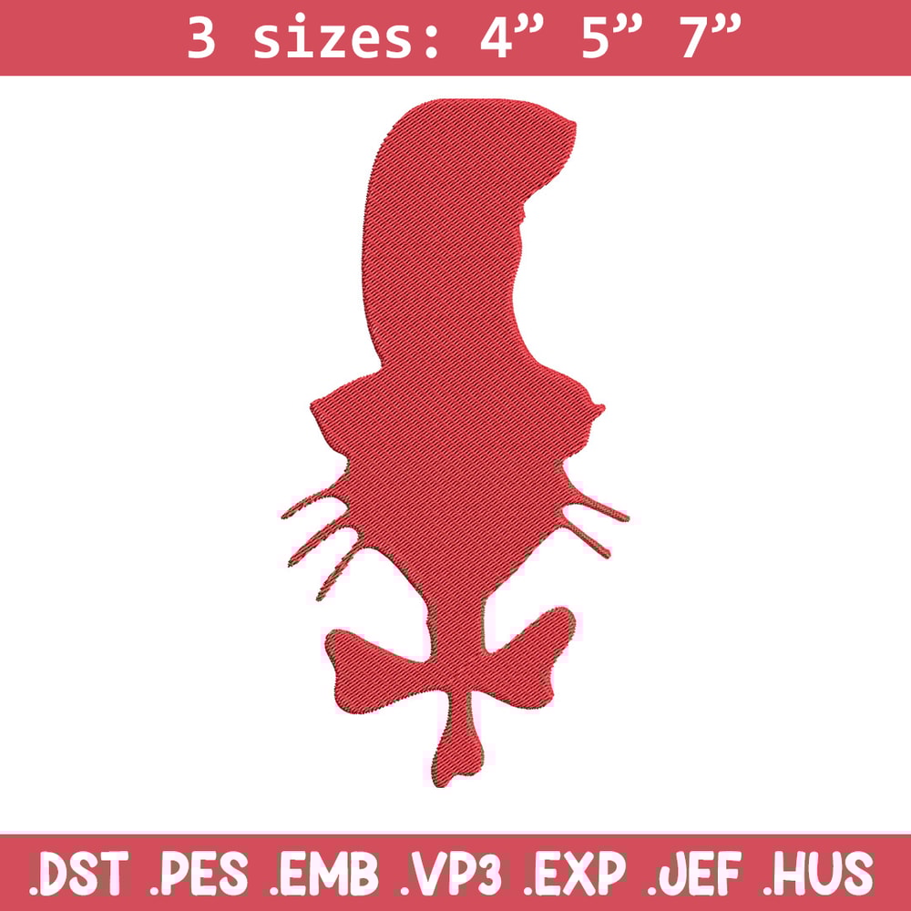 Dr Seuss Red Embroidery Design, Dr Seuss Embroidery, Embroidery File, Embroidery design, Digital download..jpg