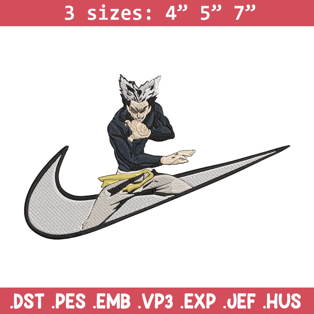 Garou x nike Embroidery Design, One punch man Embroidery, Embroidery File, Nike Embroidery, Anime shirt,Digital download.jpg
