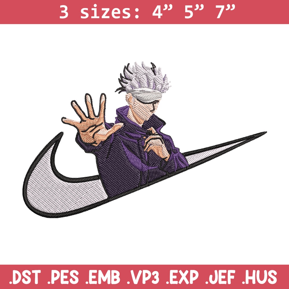 Gojo x nike Embroidery Design, Jujutsu Embroidery, Embroidery File, Nike Embroidery, Anime shirt, Digital download..jpg
