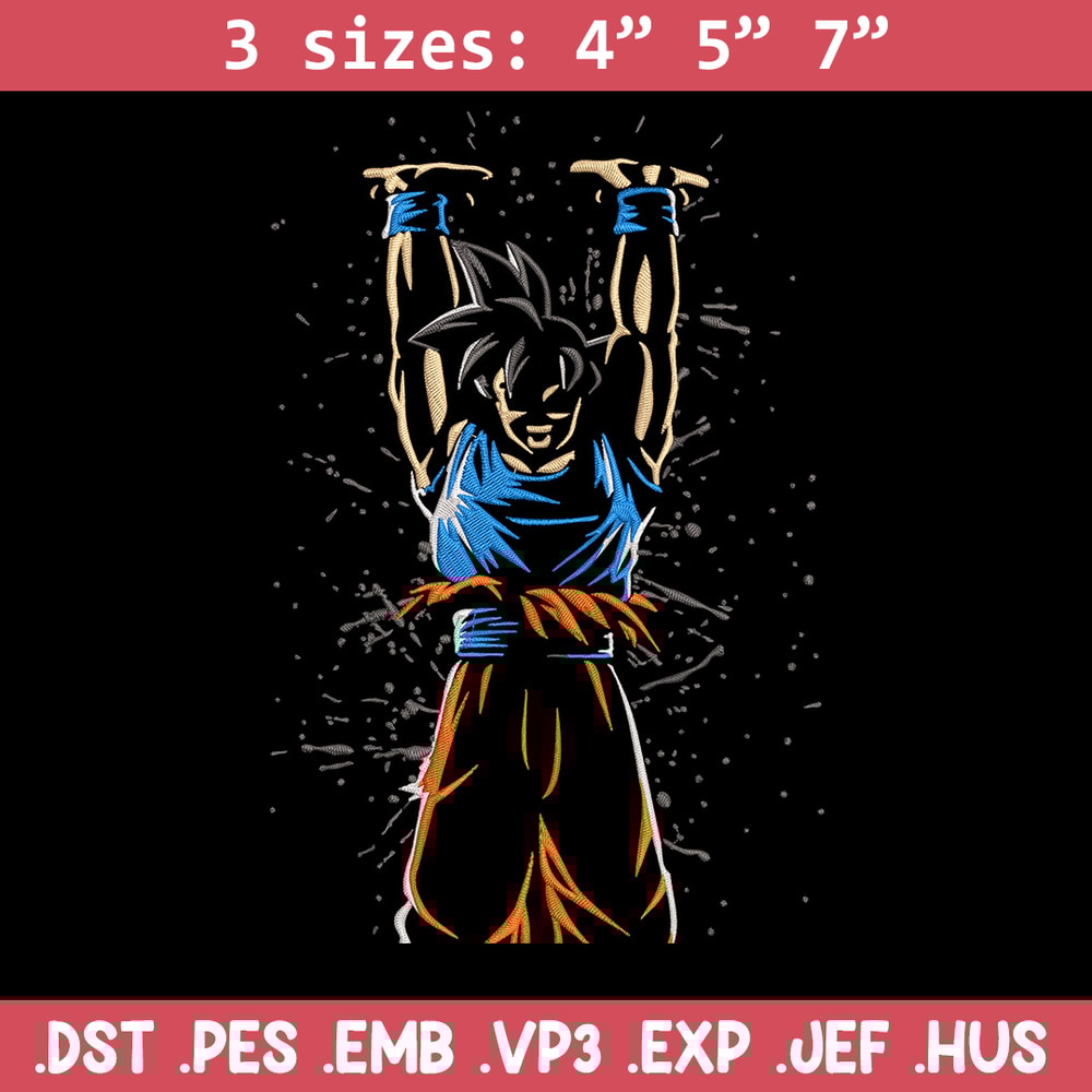 Goku genkidama Embroidery Design, Dragonball Embroidery,Embroidery File, Anime Embroidery, Anime shirt, Digital download.jpg