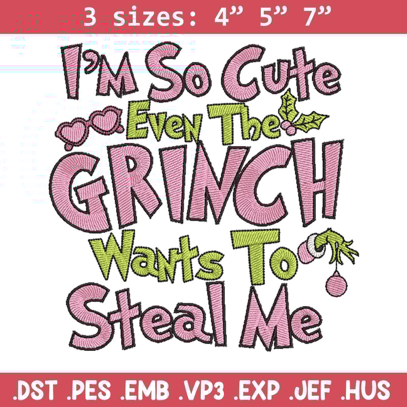 Grinch cute embroidery design, Grinch embroidery, Chrismas design, Embroidery shirt,Embroidery file,Digital download.jpg