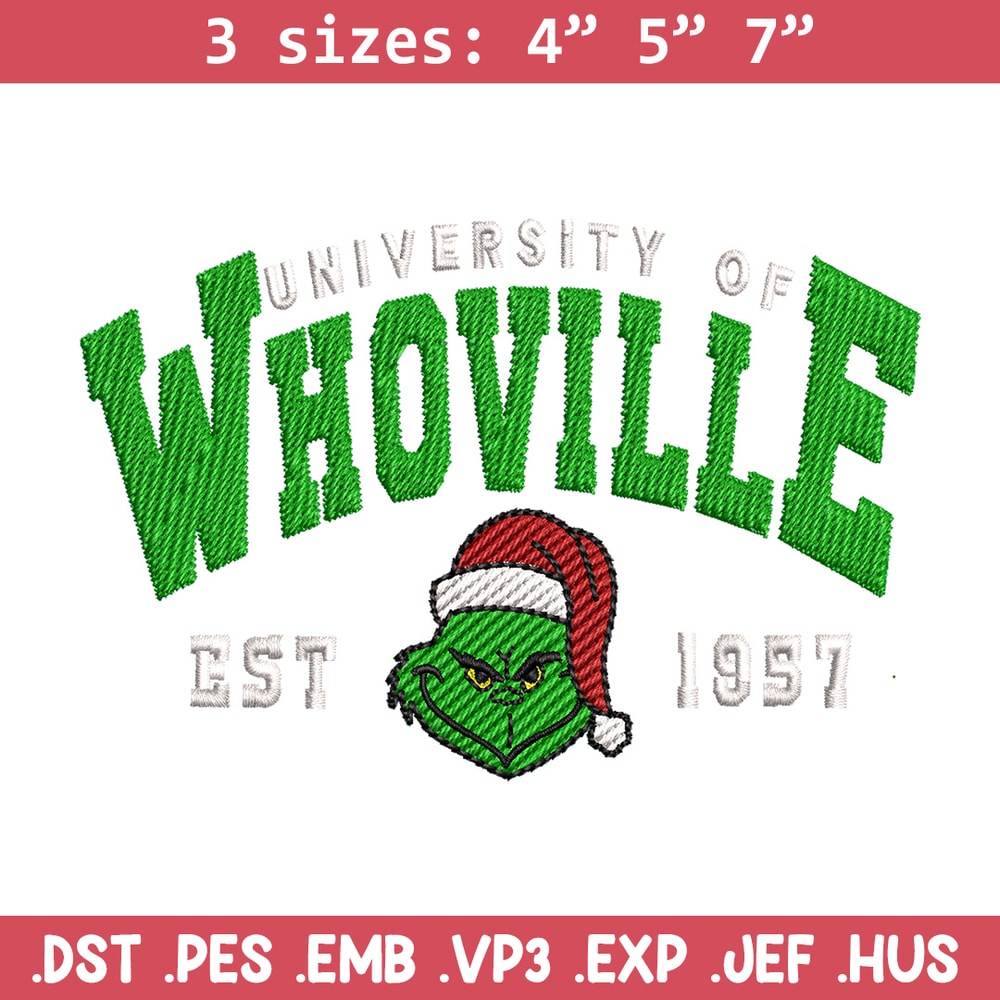 Grinch est1957 embroidery design, Grinch embroidery, Chrismas design, Embroidery file, Embroidery shirt,Digital download.jpg